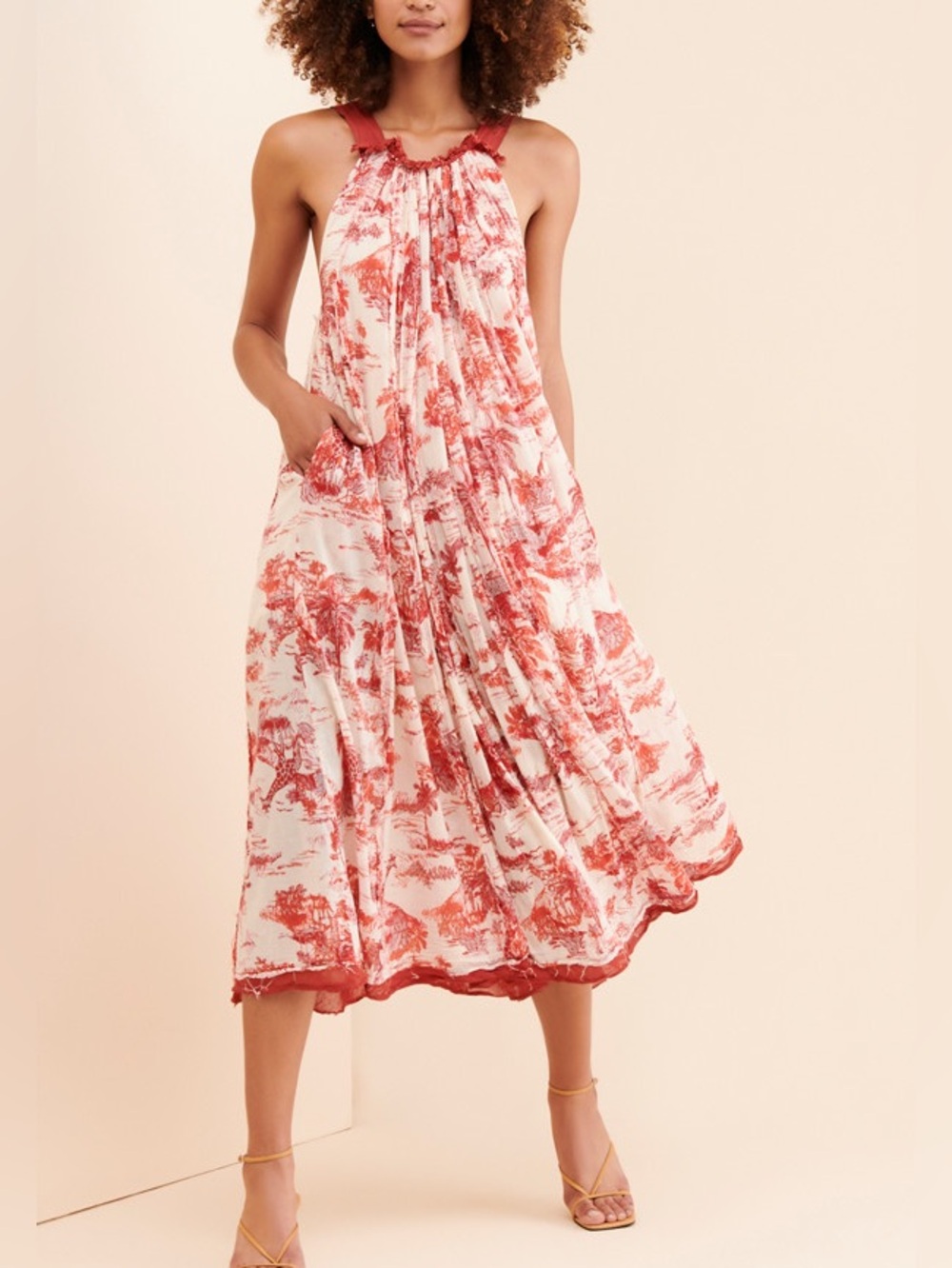 Free People Tropical Toile Maxi Dress XS